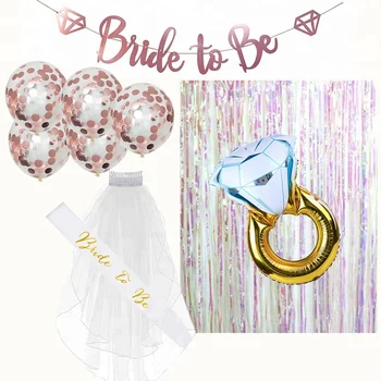 Bride To Be Supplies Rose Gold Bride To Be Party Decorations