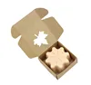 Wholesale eco friendly small folding kraft handmade soap boxes gift paper packaging your logo custom printed with clear window