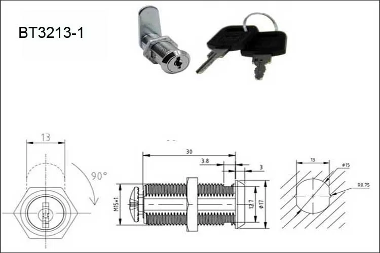 Bt3213 Quarter Turn Multipass Disc Cam Locks Keyed Alike With