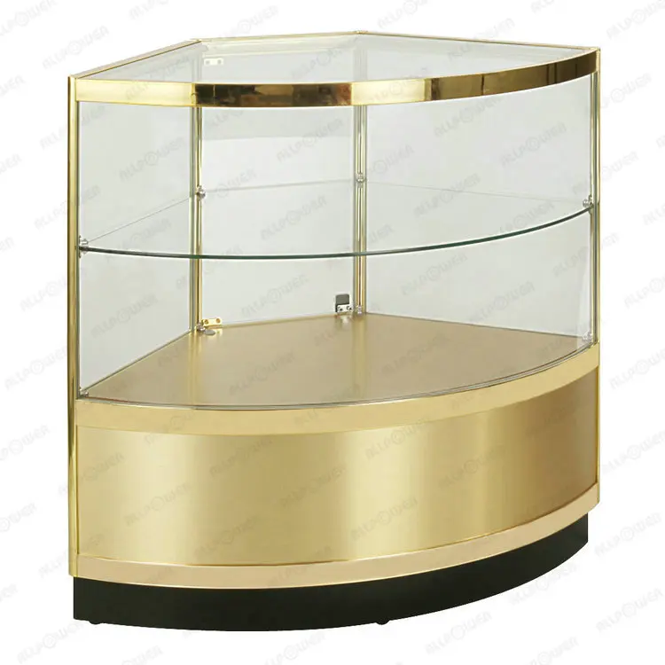 Customized Shop Furniture Melamine Storage Cabinet Corner Showcase