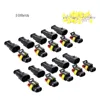 Free shipping 10pcs/lot 2 Way 2P 2PIN Car Waterproof Electrical Connector Plug with Wire Cable AWG Marine HID Plug Car Auto Kits