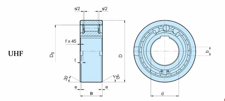 UHF40 ASNU40 Clutch Backstop Bearing One Way Freewheel Clutch