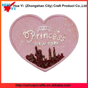 Wedding Souvenir Heart Shaped Pink Color With Glitter Resin Fridge Wedding Souvenir Heart Shaped Pink Color With Glitter Resin Fridge Magnet