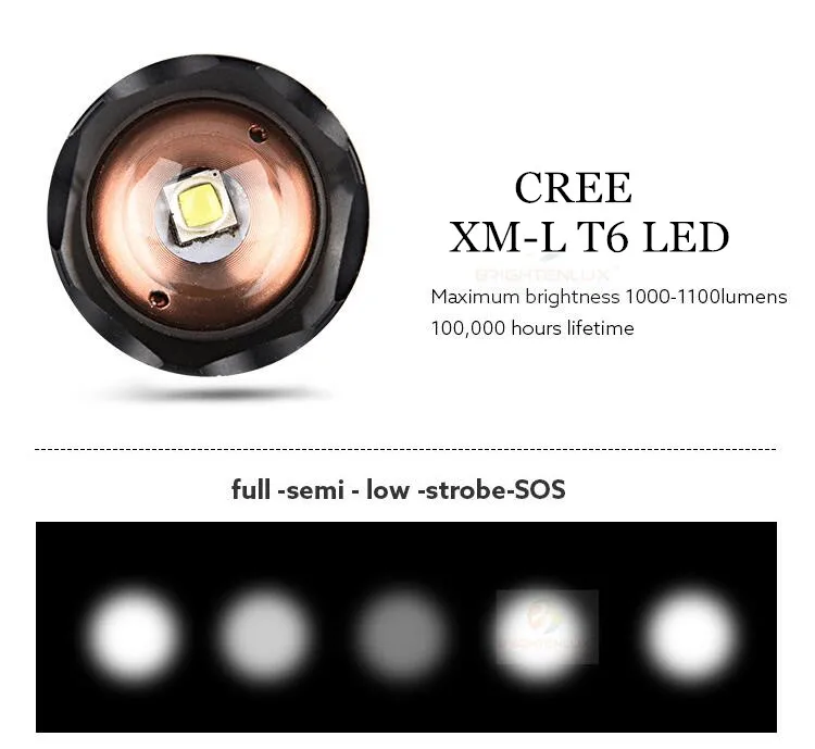 CE ROHS High Quality Multi-functional 10W CR EE XML2 T6 LED Tactical Outdoor Flashlight 2.jpg