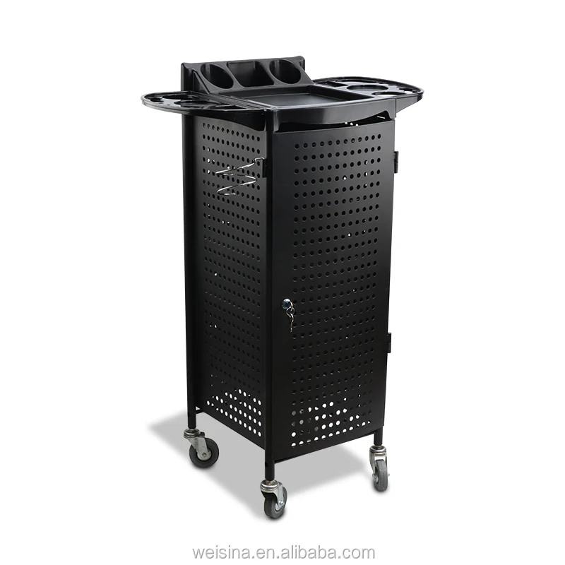 Good quality mobile barber cart salon hair color trolley