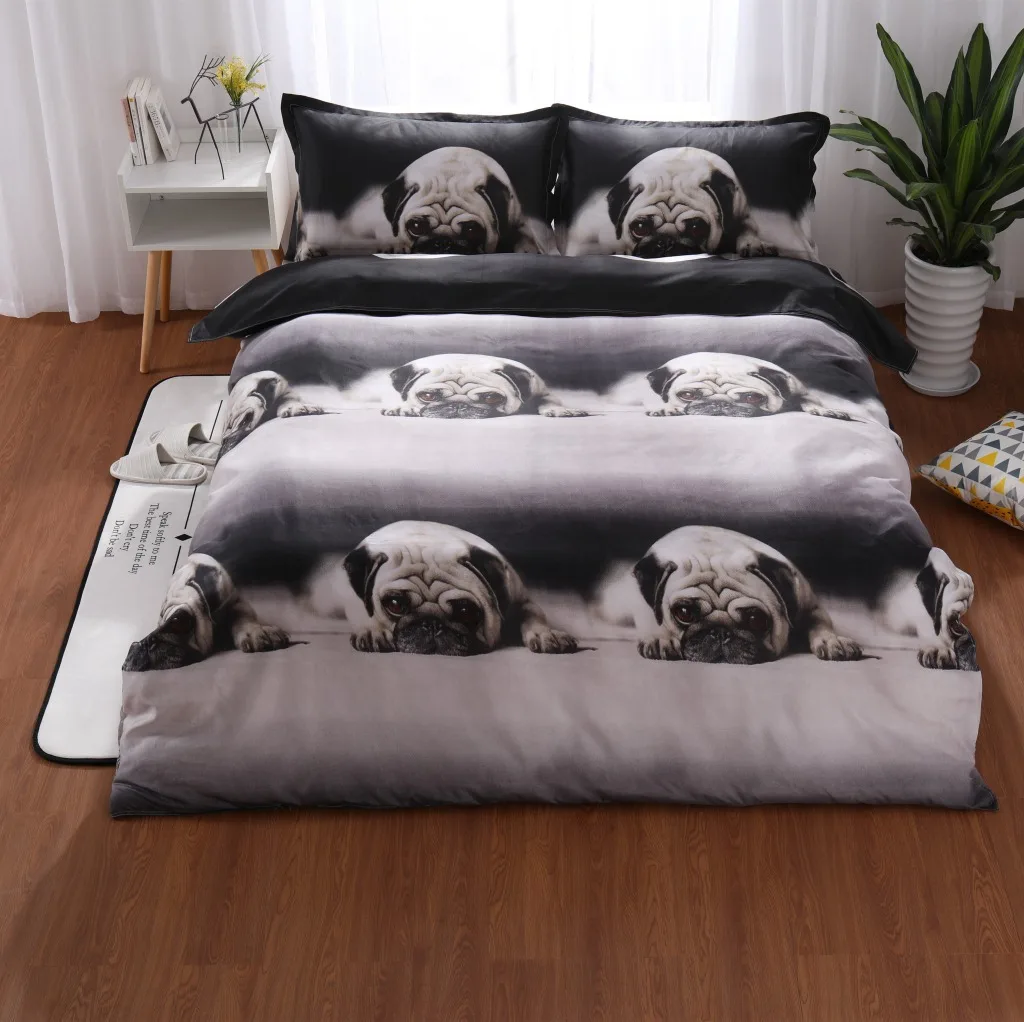 Home Textile 100 Polyester Microfober Cheap 3d Dog Print Design