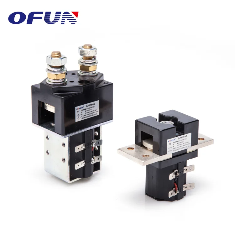 OFUN High Voltage Single Coil 48V 250A 350A Auto Relay Dc Coil Contatcor