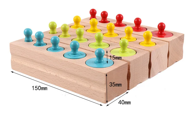 Colorful Socket Montessori Materials Sensorial Montessori Baby Toys 