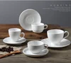 Custom logo ceramic coffee cappuccino espresso latte cup with saucer
