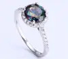 round shape diamonds loose lot multicolor cubic zirconias gems diamond ring with pure sterling 925 silver and white mic on sale