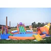 Bouncia Inflatable Water Park Slide With Big Pool For Sale