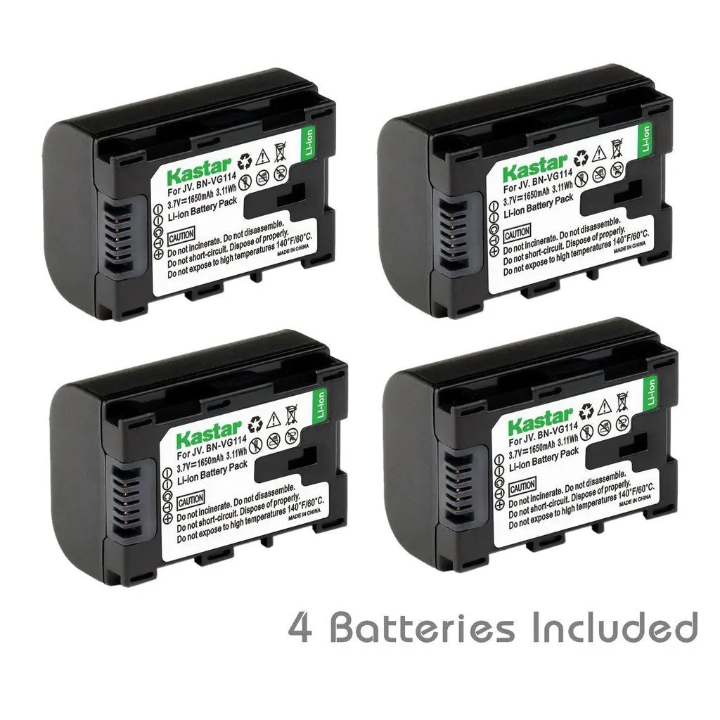 Kastar Battery Charger With US Flip EU Plug and Car Adapter for JVC BN-VG107 BN-VG114 BN-VG121 BN-VG138 Battery and Camcorder