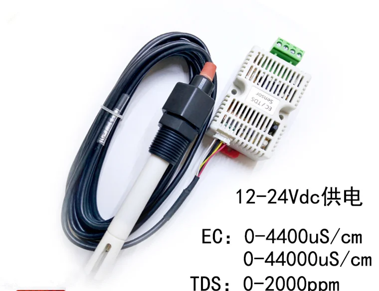 12-24V Power Supply 4-20ma Modbus 485 Conductivity EC//TDS Sensor 485 Sea Water EC Transmitter TDS Sensor EC Module
