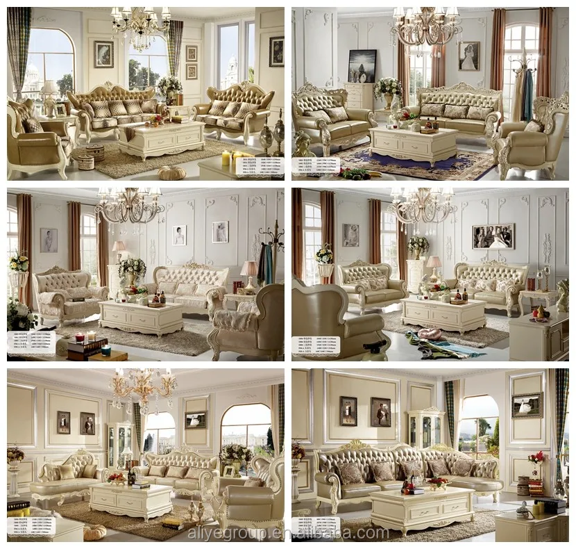 Zl06 White Antique French Sofa Antique Curved Sofa Classic French Sofa