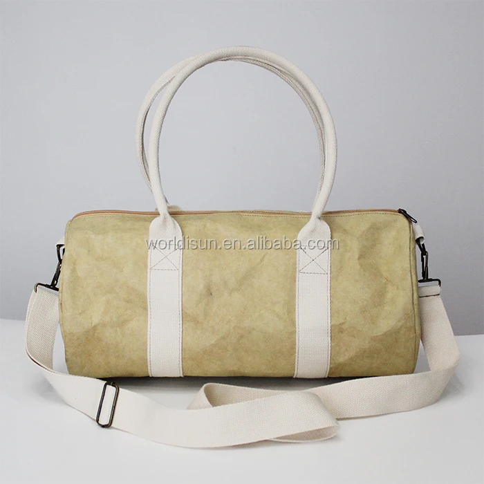 Customize Washable Kraft Paper Gym Sport Bag/outdoor Large Compartment