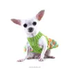 Sexy Crochet Dog Dress Mint Green Teacup Chihuahua Clothes with Flowers and Crystal Personalized Pet Clothing