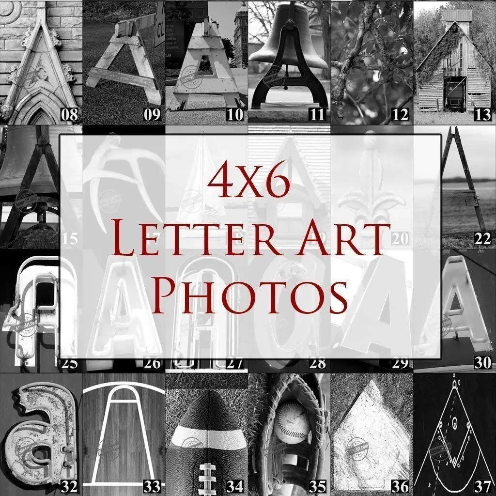 Letter Art 4x6 Alphabet Photos For DIY Name Art Signs