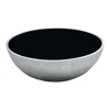 Fiberglass Frame Covers Aluminum End Table Bowl Shaped Tempered Glass Round Coffee Table For Living Room