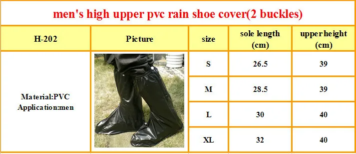 high quality waterproof  outdoor pvc black rain shoe covers
