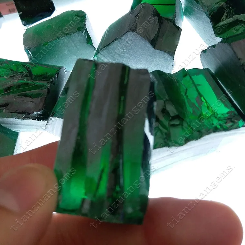 Rough Green Color Uncut Cubic Zirconia For Raw Material Buy Raw