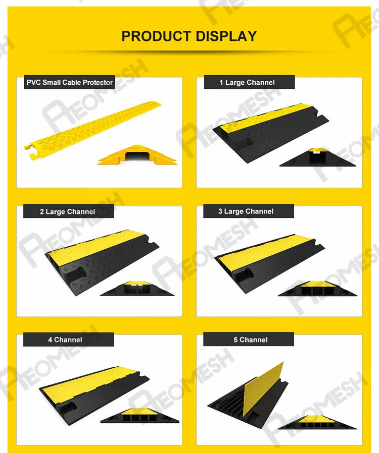 Cable Ramp Floor Protector/1 channel cable ramp/rubber cable protector ramp