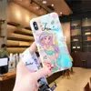 Creative cartoon cute mermaid princess cartoon anti-scratch anti-shock mobile phone case for iPhone 7/8 7 plus 8 plus
