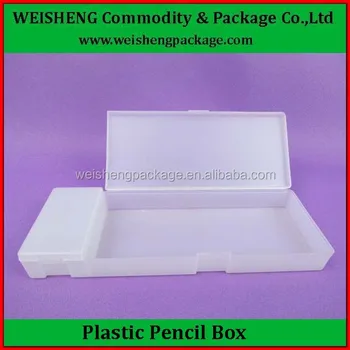 clear plastic pencil box