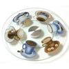 High quality Tempered glass lazy susan rotating tray