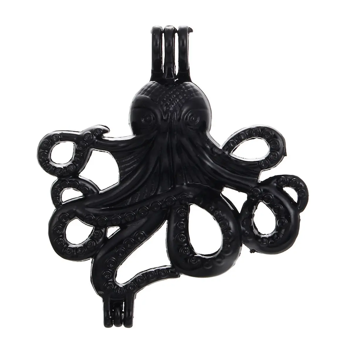 PANGRUI Enamel Black Spotted Sea Ocean Octopus Simulate Pearl Crystal Magnetic Brooch Eyeglass Holder