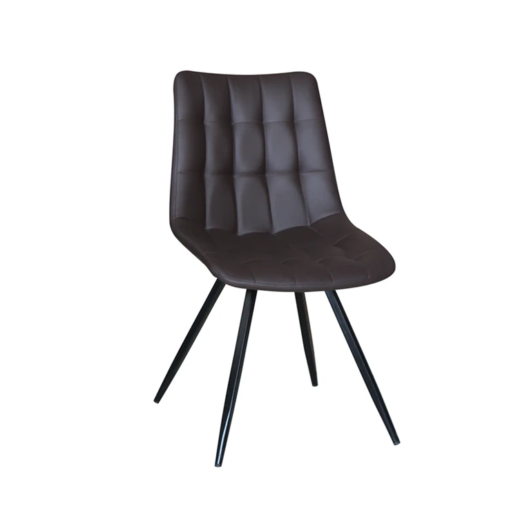 hot selling PU Leather Cushion Metal Legs Leisure Kitchen Chair Morden Dining Chair For Restaurant Living Room Chairs