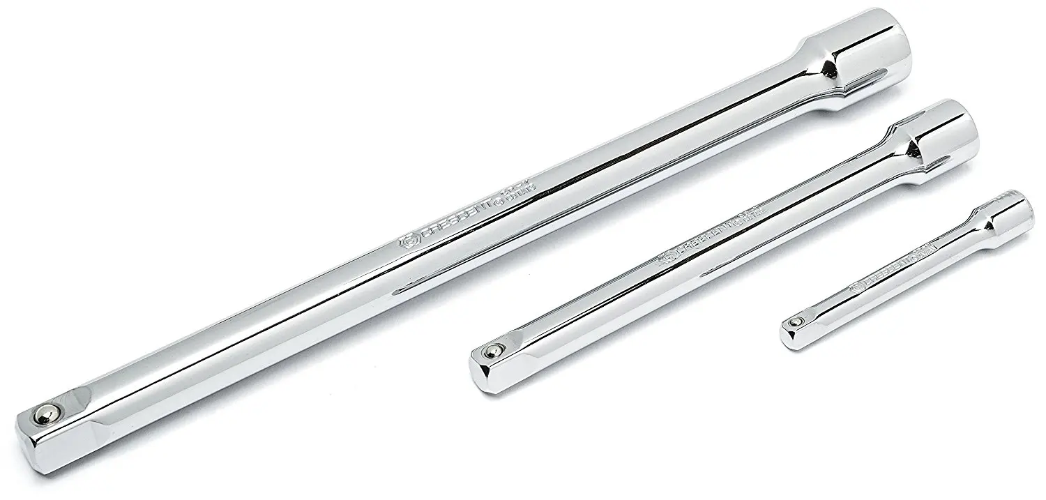 Crescent CDTA15MD Cresent 3 Pc. 1/4", 3/8" & 1/2" Extension Set 3", 6" & 10", Black