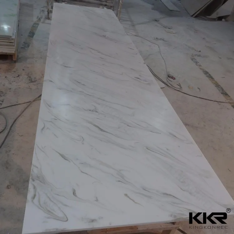 Solid surface marble look