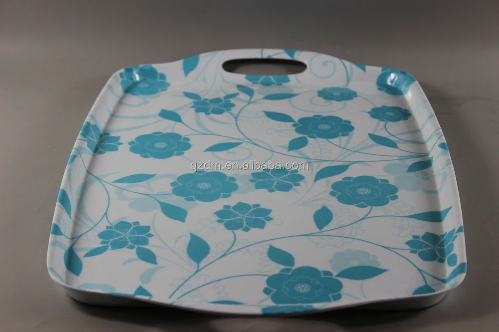 2-Handled Melamine Trays,Plastic Food Trays With Handles