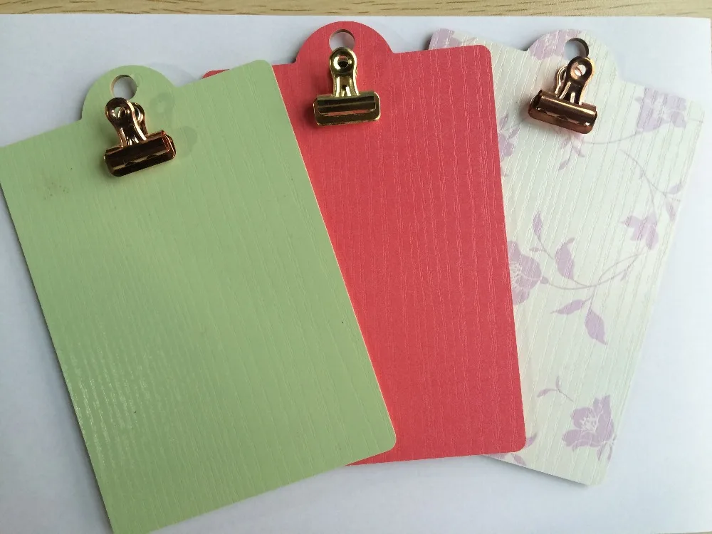transparent clipboard mini red yellow green blue