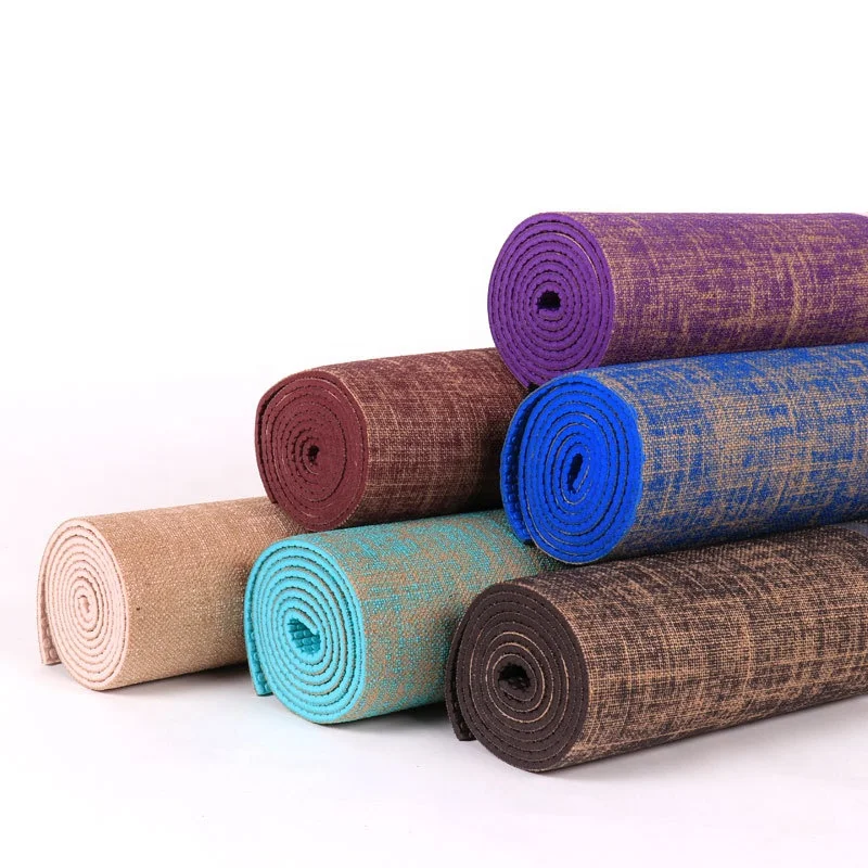 Natural Hemp Jute Yoga Pad Eco Friendly Yoga Mat Pvc Exercise Mat