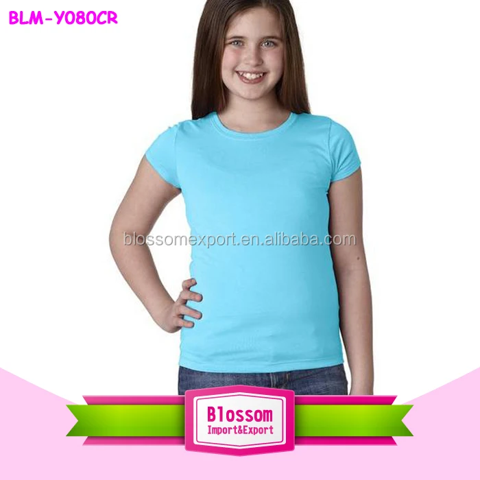 Light Pink Puff Sleeve Baby Girls' Cotton Ruffle Short Sleeve Top Blank