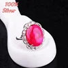 925 Sterling Silver White Gold Blank Ring Bezel Opening Flexible Ring Tray For Inlay Women Setting 12*17 mm DIY Accessories