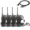 4PACK Retevis H777 Cheap Walkie Talkie For Transport Supermarket 5W UHF400-470MHz 16CH FM 2Way Radio+earpiece+Programming Cable