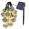 Fashion Design LED Solar String Lights Warm White 10 Globe Moroccan Balls LED Fairy String Lights