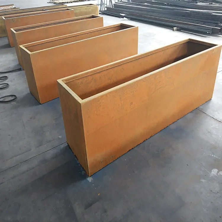 corten steel planters