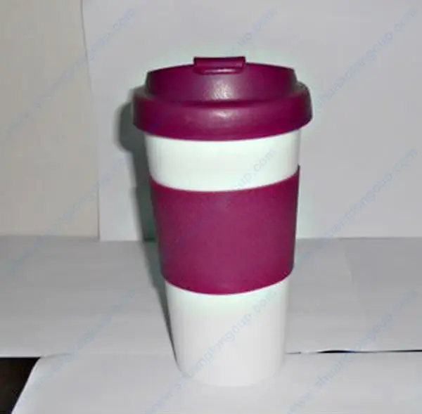 Wholesale White Tea Cups,Bulk Double Wall Plastic Sealed Coffee Cup For