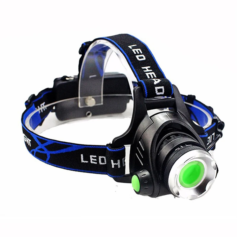 10w Rechargeable Zoom Led Green Light Headlamp For Night Hunting - Buy ...