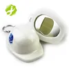Promotion plastic white safety helmet keychain with custom logo