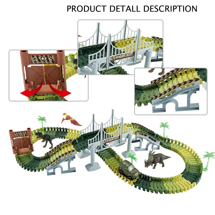 dinosaur double loop track set