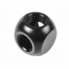 cnc machined aluminum black anodizing 3 way cube rotary adapter for computer water cooling system