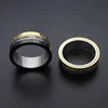 ZJ034 Three Layers Spinner Ring For Men, Gold Color Stainless Steel Rings Biker Jewelry Women