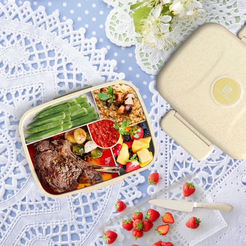 100% Food Grade Material Biodegradable School Lunch Box