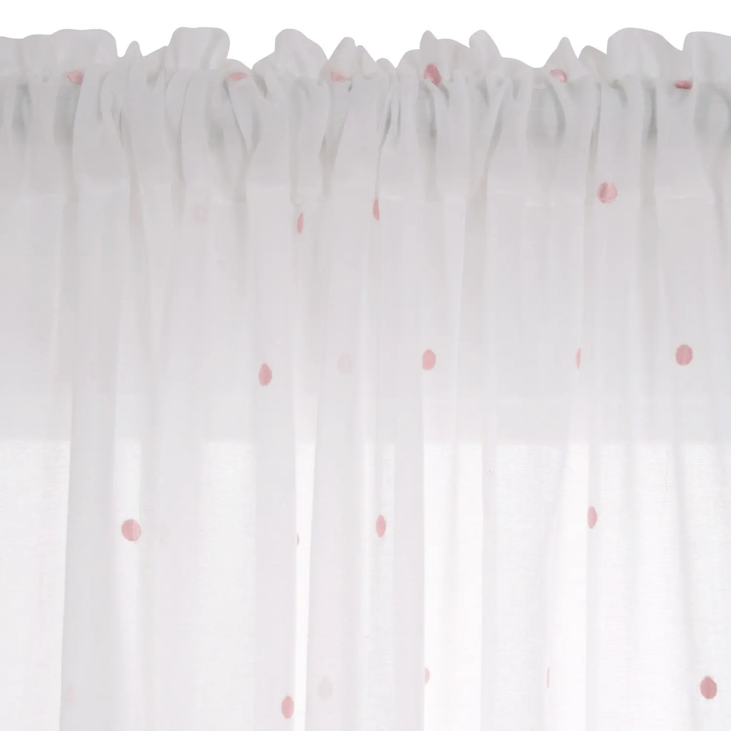 96 Pink Curtains Find Deals On Line At Get Quotations Deconovo Pink Dot Embroidery Curtains Rod Pocket Sheer Curtain Panels For Children S Room Faux India White