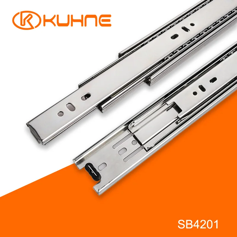 42mm Long Wooden Ball Bearing Drawer Slide Tool Box Drawer Rail