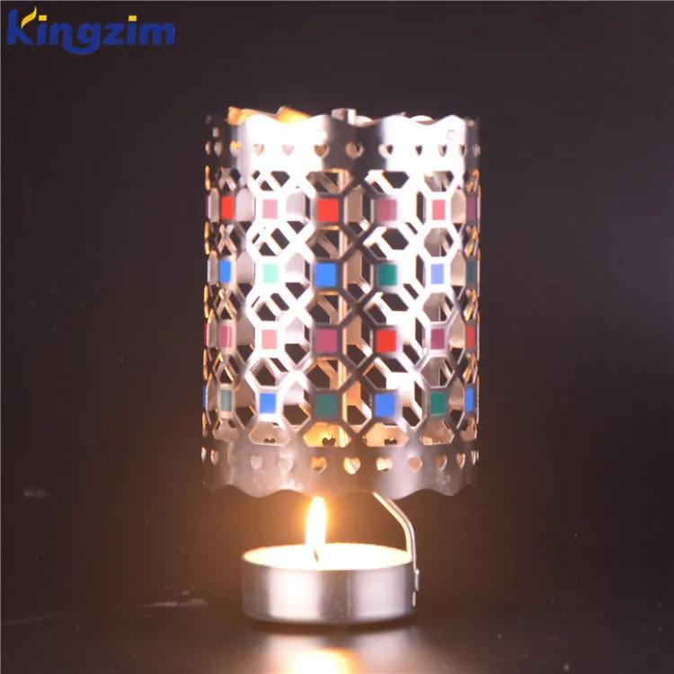 Metal Decorating Lantern Rotary Candle Holder Spinning Candle Holder